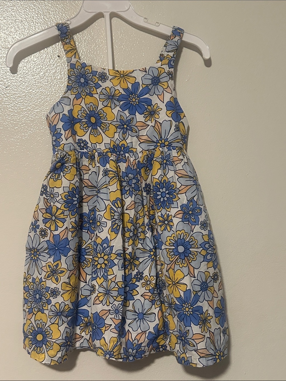 Rachel Zoe Girls Blue and Yellow Floral Dress